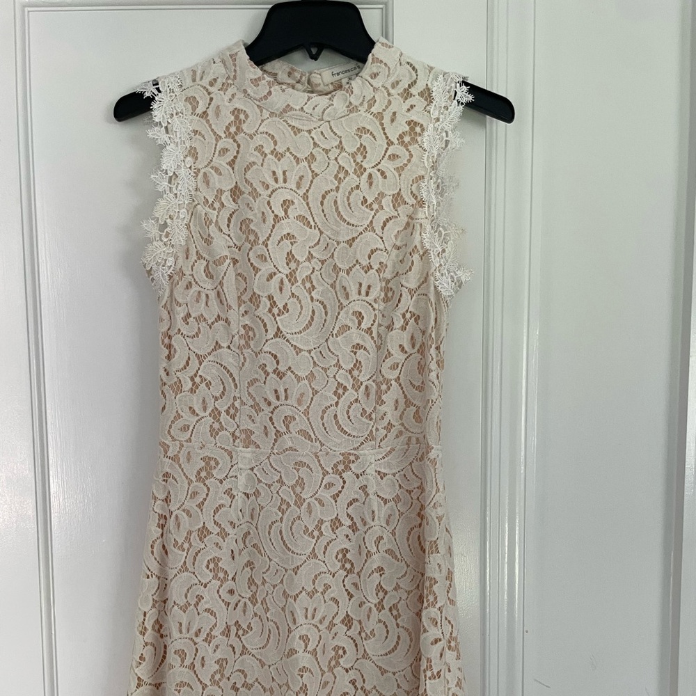 Francesca's Collections Cream Lace Dress
